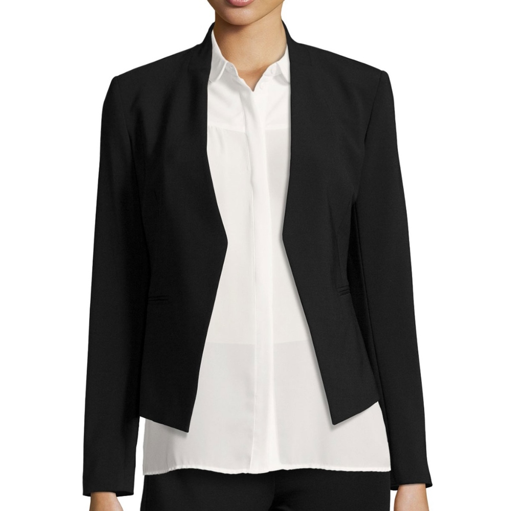Theory Lanai Black Open Front Blazer Nwot - image 2